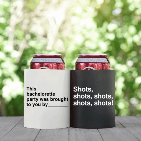 Custom Can Coolers for Bachelorette / Bachelor Party | Koozies | Can Hugger | Fun Party Idea | Party Favor | Funny | Oh Shit Recovery Kit