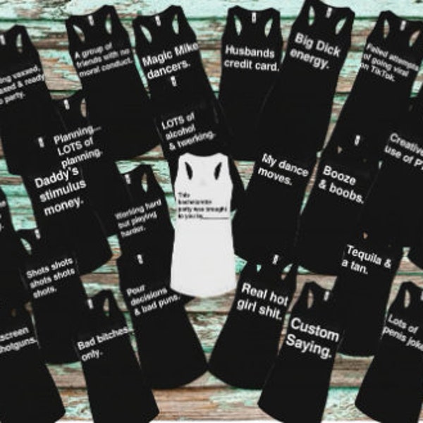Custom Bachelorette Shirts | CAH Cards Against Humanity | Bach Party Group Shirt | Party | Girls Weekend | Birthday Party Next Level Tank
