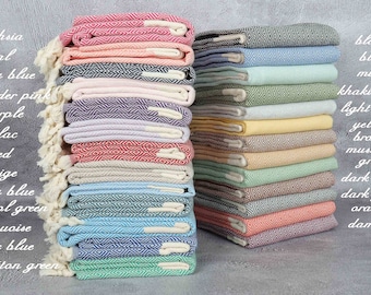 Custom Wedding Favor, Personalized Bridal Shower Gift, Turkish Beach Towel, Bachelorette Party Gift, Housewarming Gift, Kitchen Decor