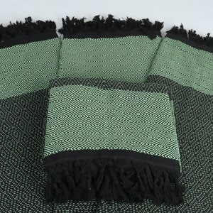 Bedcover, Sofa Blanket, Green Blanket, Diamond Throw, 79x99 Inches Aesthetic Blanket, Turkey Throw, Gift Throw, Organic Blanket, image 5