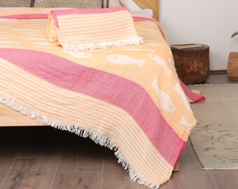 Partihandelsfiltar, turkisk pläd, orange-fuchsia pläd, djurmönstrad filt, 77x91 tum bordsduk, turkisk filt,