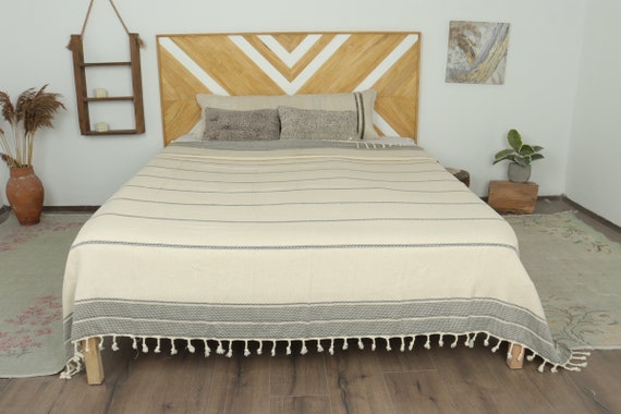 Sofa Blanket Wholesale Blankets Khaki Green Throw Striped Blanket 95x103 Inches Linen Throw Cotton Bed Cover Beach Blanket Etsy UK