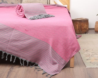 Dessus De Lit Vintage Grand-mère - Motif Jardin Fleuri, 70x88 Pouces, Piqué Main - Occasion