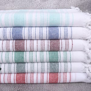 Monogram Turkish Towel, Striped Towel, 32&quot;x67&quot; Cotton Towel, Personalized Towel, Monogram Beach Towel, Bachelor Party Favors,