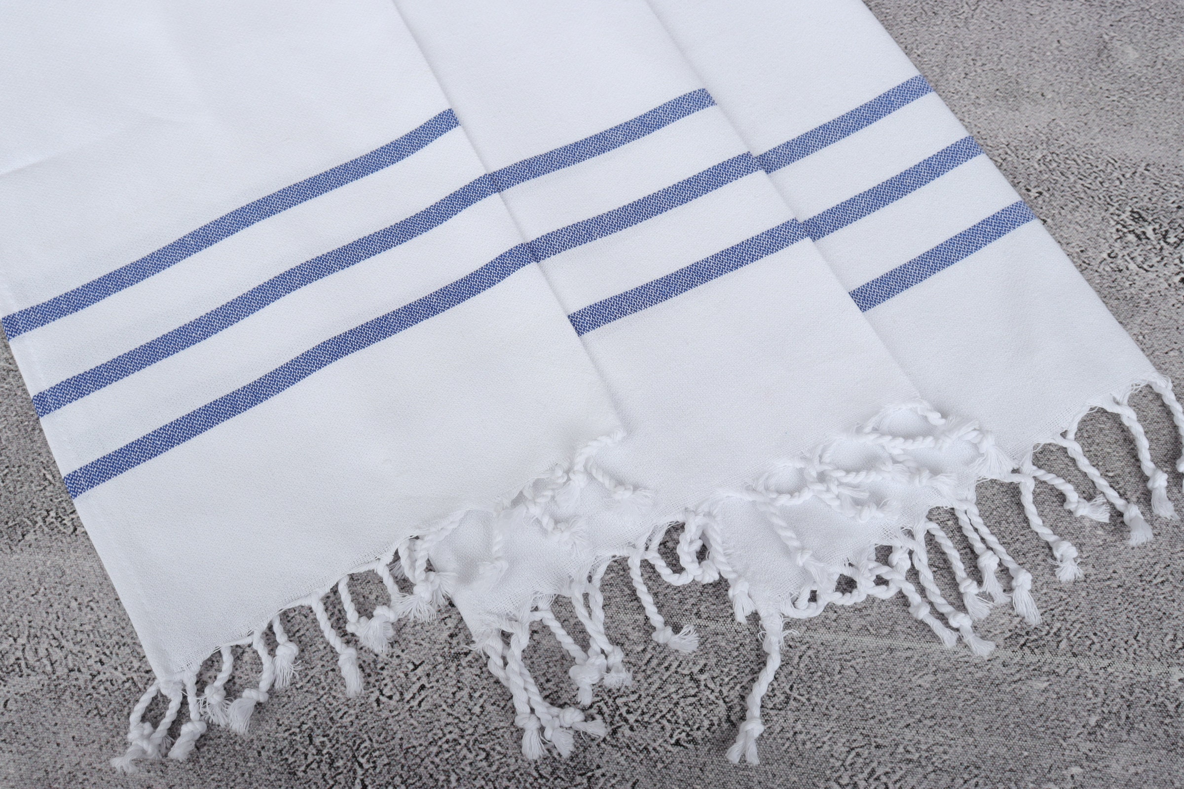 トルコ製ハンドタオル、スモールタオル、サックスブルーナプキン