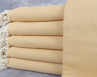 Wedding Gift Blankets, Turkish Bedspread, Chevron Bedspread, 67x83 Inches Table Cover, Mustard Throw, Turkish Blanket, Camping Bedcover,