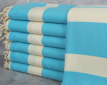 Turkish Beach Towel, Turkish Beach Towel Personalized, Turquoise Towel, Striped Towel, 0x0 Inches Bachelor Gifts, Sarong Towel,