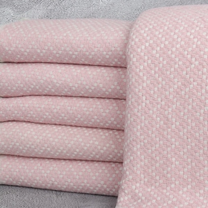 Beach Blanket, Turkish Blanket, Light Powder Pink Throw, Herringbone Blanket, 67x75 Inches Designer Bedspread, Decorative Throw,