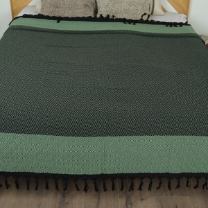 Bedcover, Sofa Blanket, Green Blanket, Diamond Throw, 79x99 Inches Aesthetic Blanket, Turkey Throw, Gift Throw, Organic Blanket, image 8