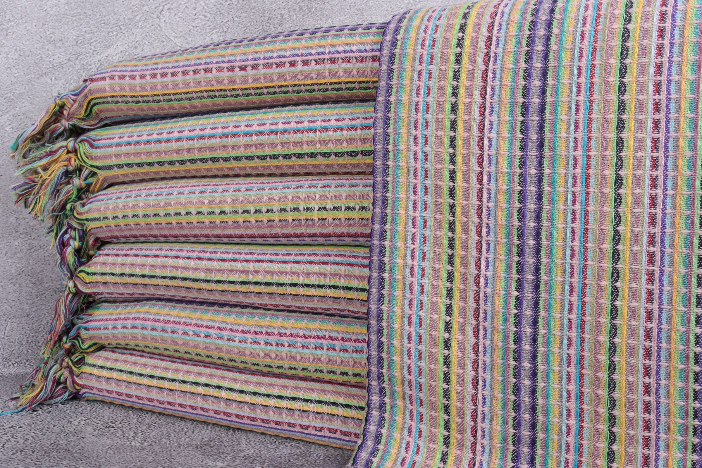 Organic Cotton Towels, Beach Towel, Waffle 40x71 Inches Turkish Towel Wholesale, Bulk Order Peshtemal, Light Powder Pink