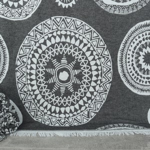 Monogram Beach Towel, Custom Gift, Summer Gift, 36&quot;x71&quot; Black Cotton Towel, Galaxy Design Towel, Personalized Gift For Him,