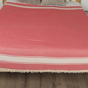Wholesale Blankets, Home Decor Blanket, Red Throw, Striped Throw, 60x71 Inches Shower Curtain, Bulk Order Blanket, Couch Throw, image 8