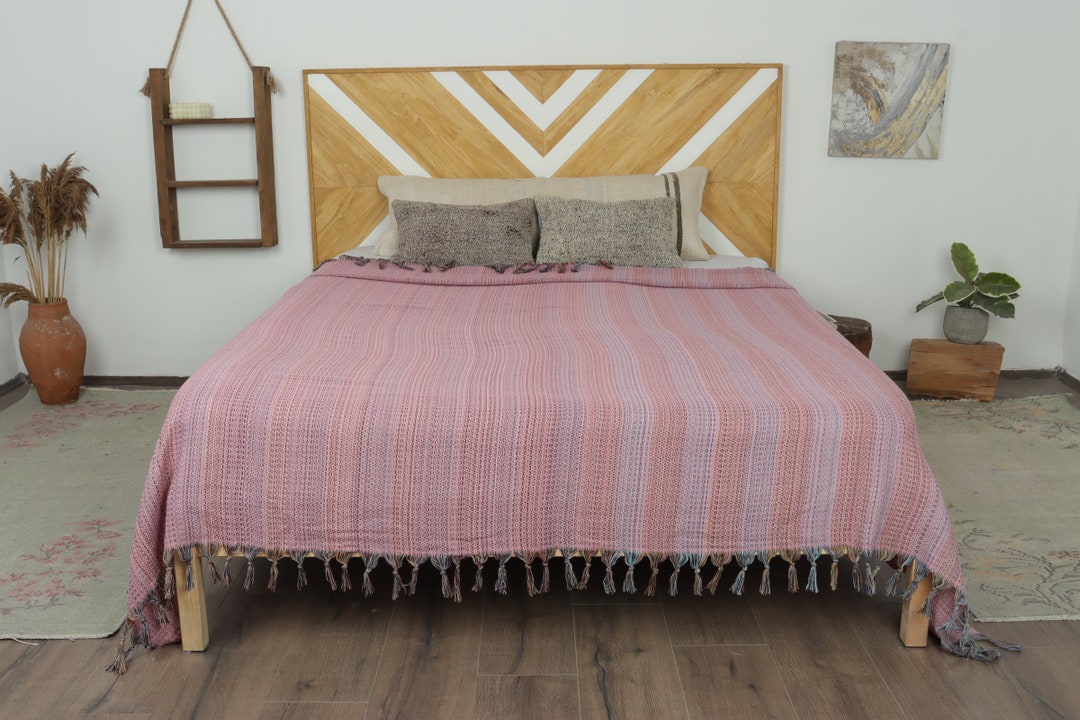 Picnic Blanket Wedding Gift Blankets Pink Blanket Colorful Etsy