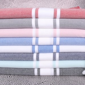 Striped Tea Towel, 24&quot;x36&quot; Cotton Tea Towel, Small Bath Towels, Personalized Gift, Monogram Hand Towel, Father Day Gifts