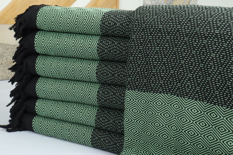Bedcover, Sofa Blanket, Green Blanket, Diamond Throw, 79x99 Inches Aesthetic Blanket, Turkey Throw, Gift Throw, Organic Blanket, image 2