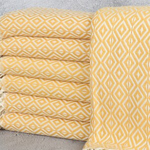 Turkish Towels Beach, Bachelorette Towel, Mustard Towel, Diamond Towel, 40x71 Inches Mother in Law Wedding Gift From Bride,