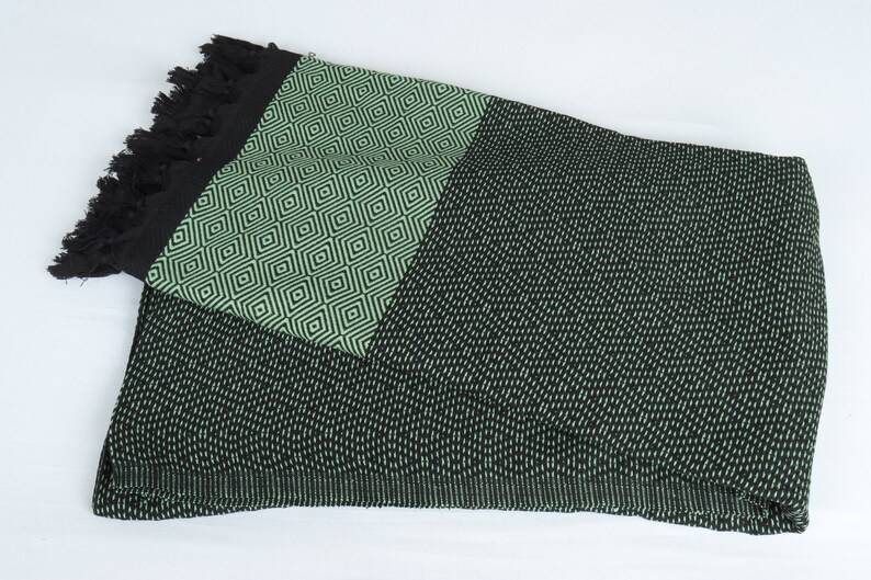 Bedcover, Sofa Blanket, Green Blanket, Diamond Throw, 79x99 Inches Aesthetic Blanket, Turkey Throw, Gift Throw, Organic Blanket, image 6