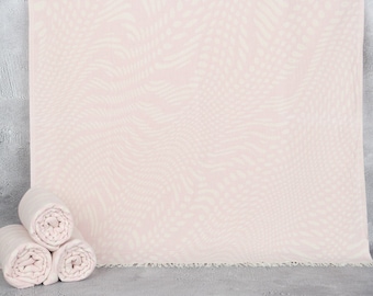 Personalized Towels, Personalized Gift for her, Light Powder Pink Towel, Patterned Towel, 36x67 Inches Personalized Gift,