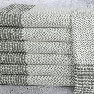 Custom Kitchen Towel, Turkish Tea Towels, Khaki Green Towel, Striped Towel, 20x40 Inches Personalized Gifts, Bulk Order Towel, Spa Towel,