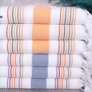 Monogram Turkish Towel, Hammam towel, Maid Of Honor Gift, Striped Towel, Embroidered Towel, 38&quot;x75&quot; Cotton Towel, Xmas Gifts,