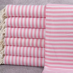 Toallas para regalo de boda, toallas al por mayor, toalla rosa, toalla a rayas, toalla turca de 40 x 76 pulgadas para regalo, toalla de pedido al por mayor, peshtemal de yoga,
