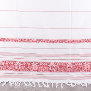 Organic Cotton Towels, Personalized Towel, Red Peshtemal, Scorpion Towel, Patterned Towel, Animal Peshtemal, Print Towel, 40x66 Inches Turki