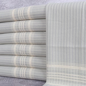 Hand Towel, Turkish Hand Towel, Striped Light Gray Napkin, 18x40 Inches Bridesmaid Gift, Bath Decor Towel, Hotel Napkin, Turkey Towel,