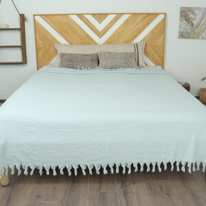 Picnic Blanket, Bedcover, Mint Blanket, Chevron Stonewashed Throw, 69x87 Inches Oriental Bedspread, Designer Blanket, Yoga Throw,