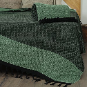 Bedcover, Sofa Blanket, Green Blanket, Diamond Throw, 79x99 Inches Aesthetic Blanket, Turkey Throw, Gift Throw, Organic Blanket, image 7