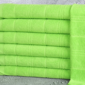 Monogram Kitchen Towel, Guest Hand Towel, Pistachio Green Towel, Striped Towel, Terry Towel, 18x40 Inches Bathroom Towel, Organic Towel,