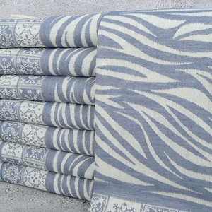 Monogram Kitchen Towel, Bathroom Towels, Striped Dish Towel, Turkish Tea Towel, 20"x28" Blue  Cotton Dish Towel, Custom Gift,