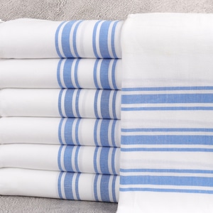 Turkish Towel, Turkish Beach Towel, Blue Peshtemal, Striped Peshtemal, 40x71 Inches Small Blanket, Bathroom Towel, Tablecloth Peshtemal,