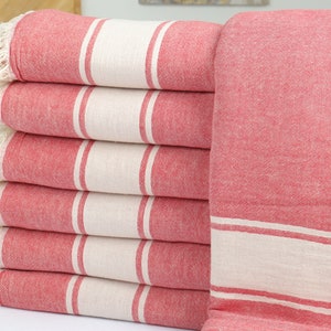 Wholesale Blankets, Home Decor Blanket, Red Throw, Striped Throw, 60x71 Inches Shower Curtain, Bulk Order Blanket, Couch Throw, image 2