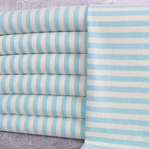 Dish Towel, Small Towel, Striped Turquoise Dishcloth, 24x40 Inches Bridesmaid Gift, Travel Napkin, Decorative Towel, Bulk Order Washcloth,