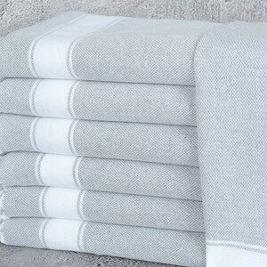 Toalha de prato personalizada, toalha para secar cabelo, toalha cinza, toalha listrada, 22x36 polegadas, presentes personalizados, toalha de prato, toalha de hotel, toalha de feriado,