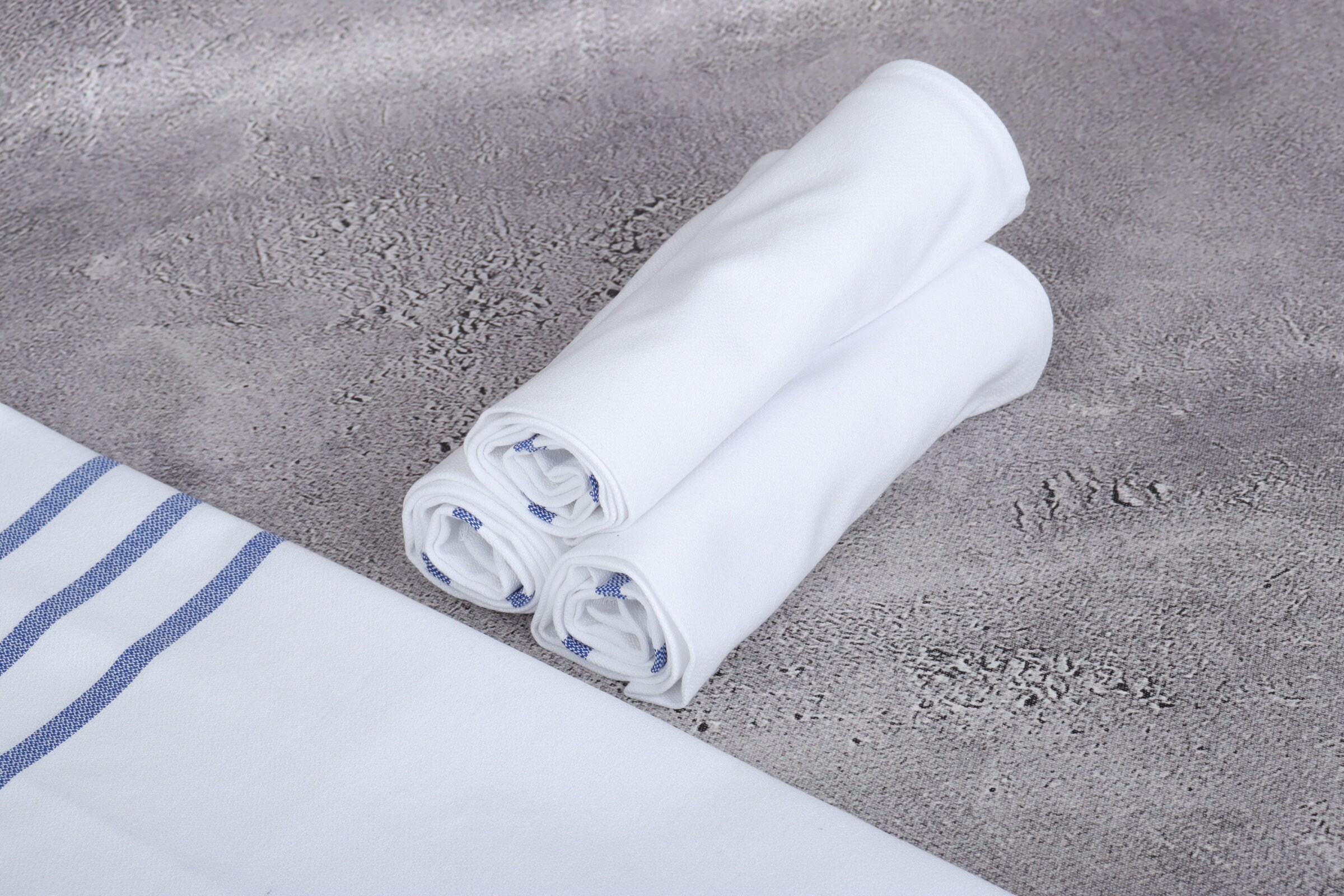 トルコ製ハンドタオル、スモールタオル、サックスブルーナプキン