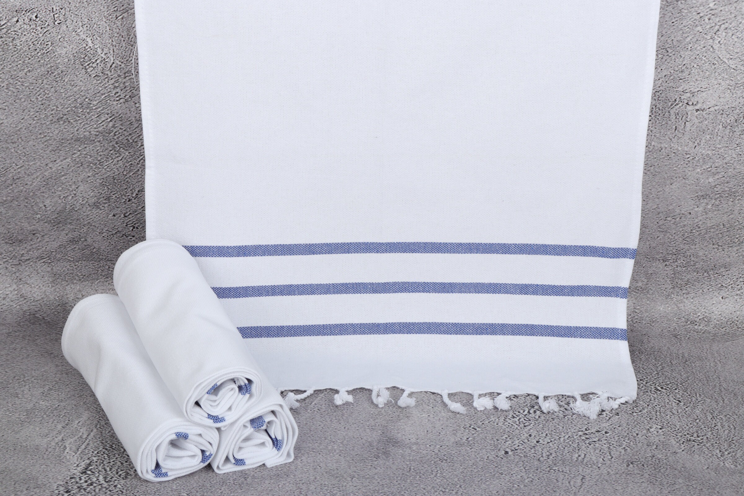 トルコ製ハンドタオル、スモールタオル、サックスブルーナプキン