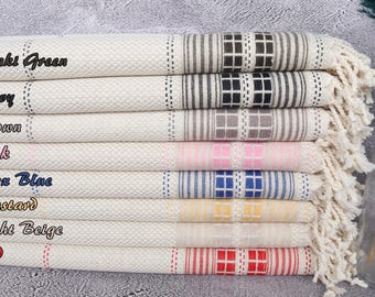 Striped Towel, 40&quot;x67&quot; Cotton Towel, Lightweight Turkish towel, Summer Gift, Custom Towel, Valentines Gift, Merry Christmas Gifts,