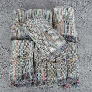 Handwoven Dish Towel, Monogram Dish Towel, Mix Towel, Striped Towel, 12x20 Inches Turkish Towel, Gift Towel, Dish Towel,
