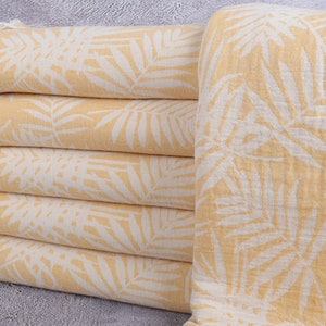Turkish Throw Blanket, Home Decor Blanket, Floral Patterned Blanket, 79x99 Inches Wedding Gift Blanket, Designer Bedspread, Yellow Blanket,
