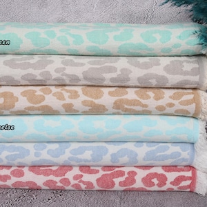 Throw Blanket, Custom Wedding Gifts, Patterned Blanket, Monogram Blanket, 79&quot;x95&quot; Cotton Blanket, Custom Beach Blanket,