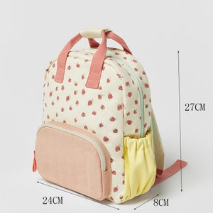 Backpack kindergarten children's backpack strawberries motif image 4