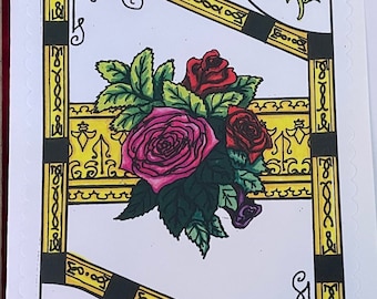 Viktorianische Blumenkarten