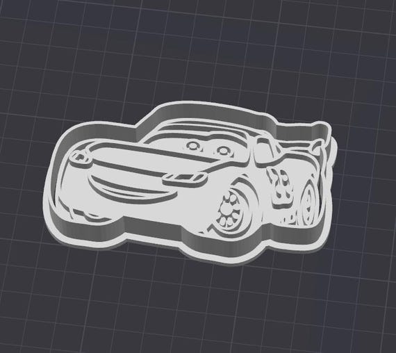 Race Car Cookie Cutter STL File: 3D Printable Design (Customizable)