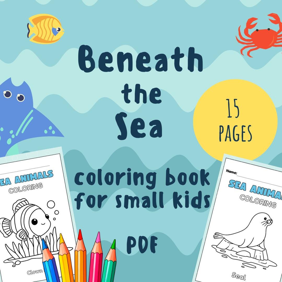 15 Sea Animals Coloring Pages for Kids | Animal Coloring Pages | Kids ...