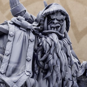 Diogenes 32mm Scale Orc Mage Shaman Wizard Miniature Dungeons Dragons Mini DnD - Mercenaries of the Void - Daybreak Miniatures