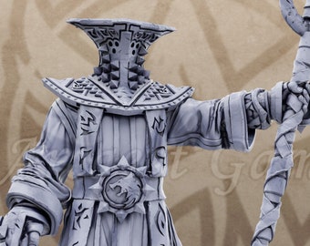 Arch Mage Coronus 32mm Scale Mage Wizard Sorcerer Miniature Dungeons Dragons DnD Mini - The Order of Greybone Daybreak Miniatures