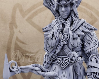 Lindulae | Female Elf Miniature for Dungeons Dragons D&D DnD - Elves of the High Hollow by Daybreak Miniatures