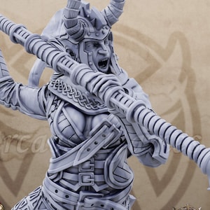 Saanya 32mm Scale Female Tiefling Miniature Dungeons Dragons Female Tiefl DnD Mini - Sidewinders of the Loop - Daybreak Miniatures