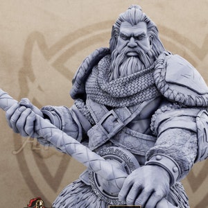 Vidar Paleface 32mm Scale Viking Miniature Dungeons Dragons DnD Barbarian Mini - Northmen of the Howling Glacier